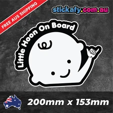 Little Hoon on Board Sticker Funny Laptop Car Window Bumper 4x4 Ute JDM Decal
