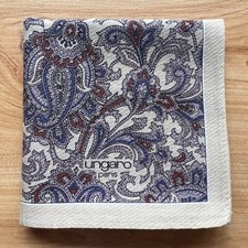 HANDKERCHIEF MEN'S VINTAGE ART PAISLEY BANDANA COTTON POCKET SQUARE 17" A-0474