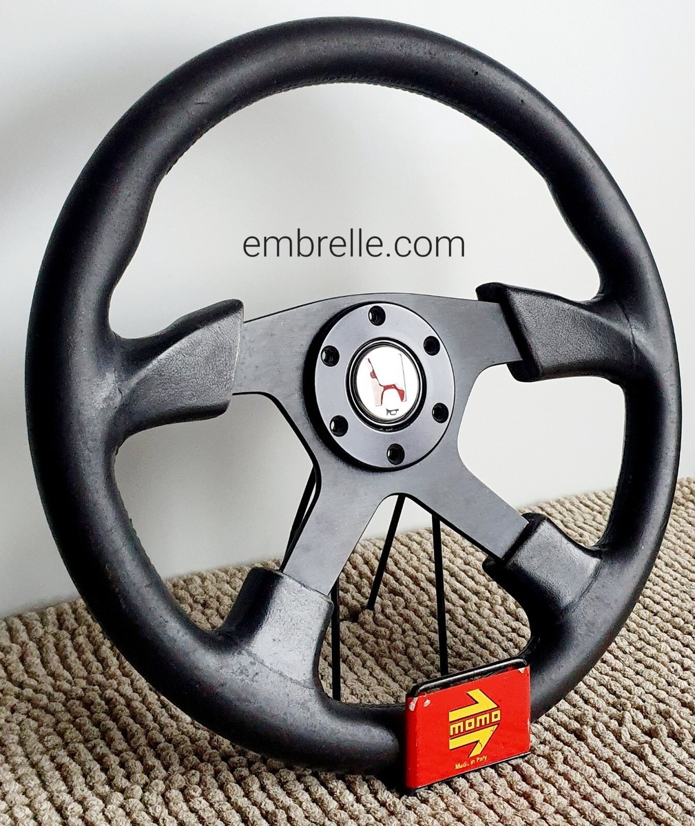 MOMO Honda Access F 1 RARE Leather Steering Wheel EE9 EG6 MOMO Honda Access F 1 RARE Leather Steering Wheel EE9 EG6