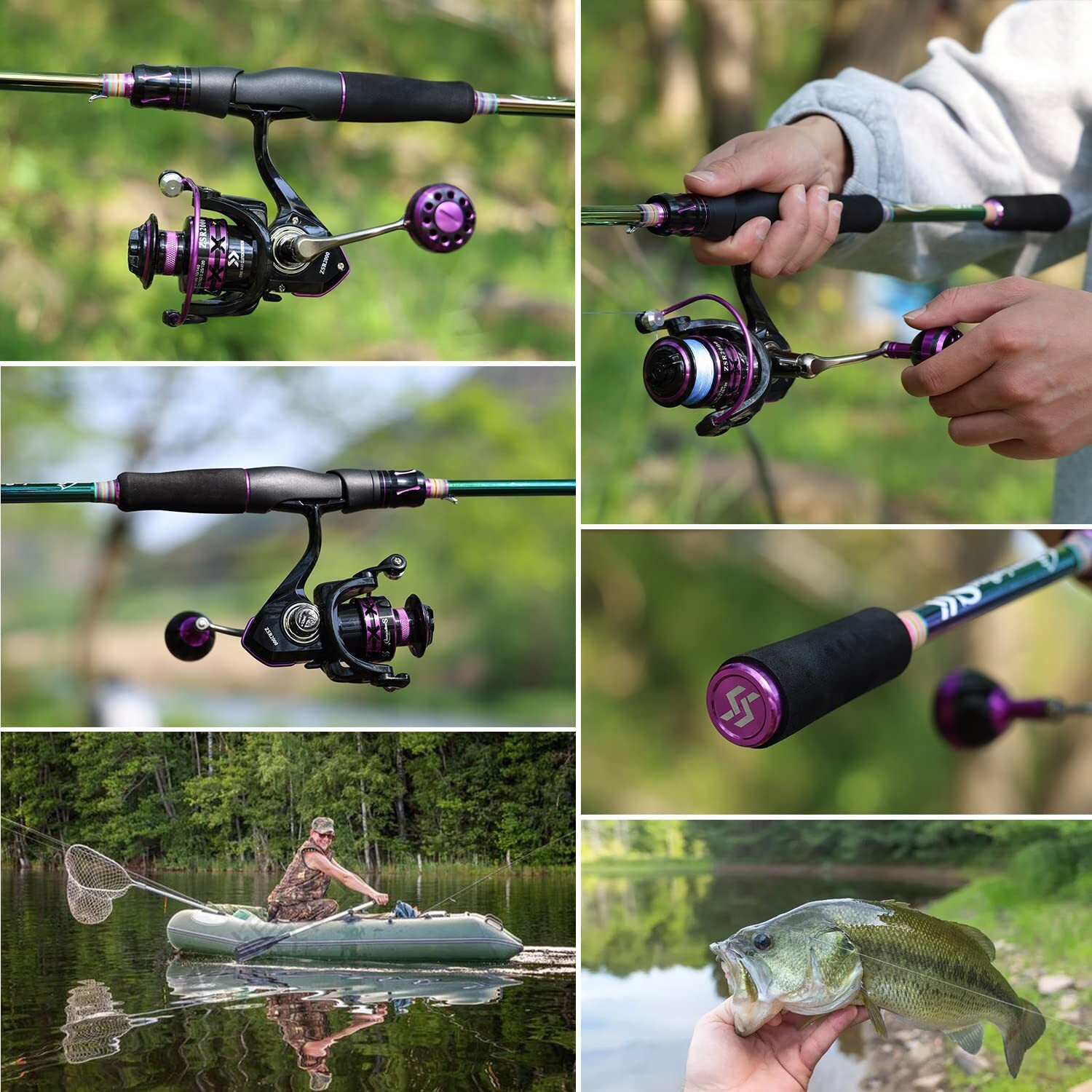 Sougayilang Fishing Rod and Reel Combo, Medium Fishing Pole with Baitcasting ...