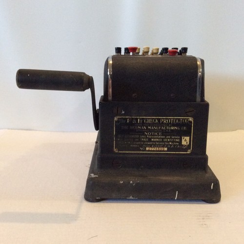 Vintage F & E Check Protector Hedman Co Chicago Office Decor Old Keys Upcycle - Picture 5 of 8