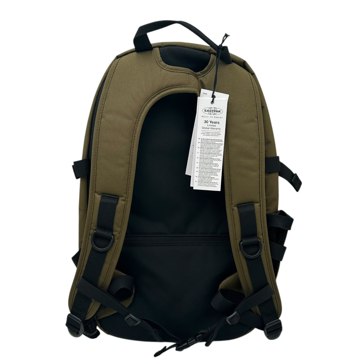 Eastpak Mens Floid Mono Army Backpack Olive Water Resistant Fits