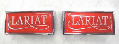 80 81 82 83 84 85 86 FORD TRUCK F100 F250  CAB SIDE  LARIAT EMBLEMS NEW *