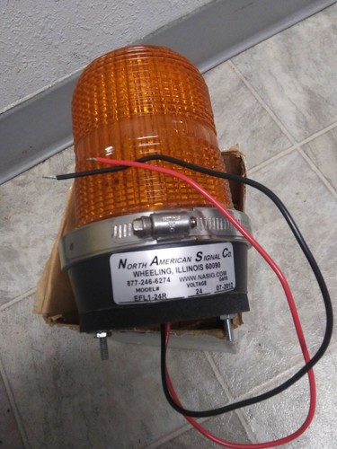 North American Signal EFL1-24R FLASHER - SOLID STATE - 24V - RED PERMANENT MOUNY - Picture 2 of 2