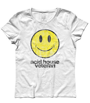 Women S Vintage Acid House Veteran Smile House Music Hippie Ebay