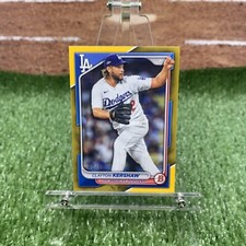 2024 Bowman Baseball #56 Clayton Kershaw Base Card Yellow Border Parallel /50
