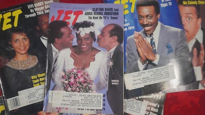 VINTAGE JET MAGAZINE FEB 5, 1990 CLIFTON DAVIS And ANNA MARIA HORSFORD Tie Knot