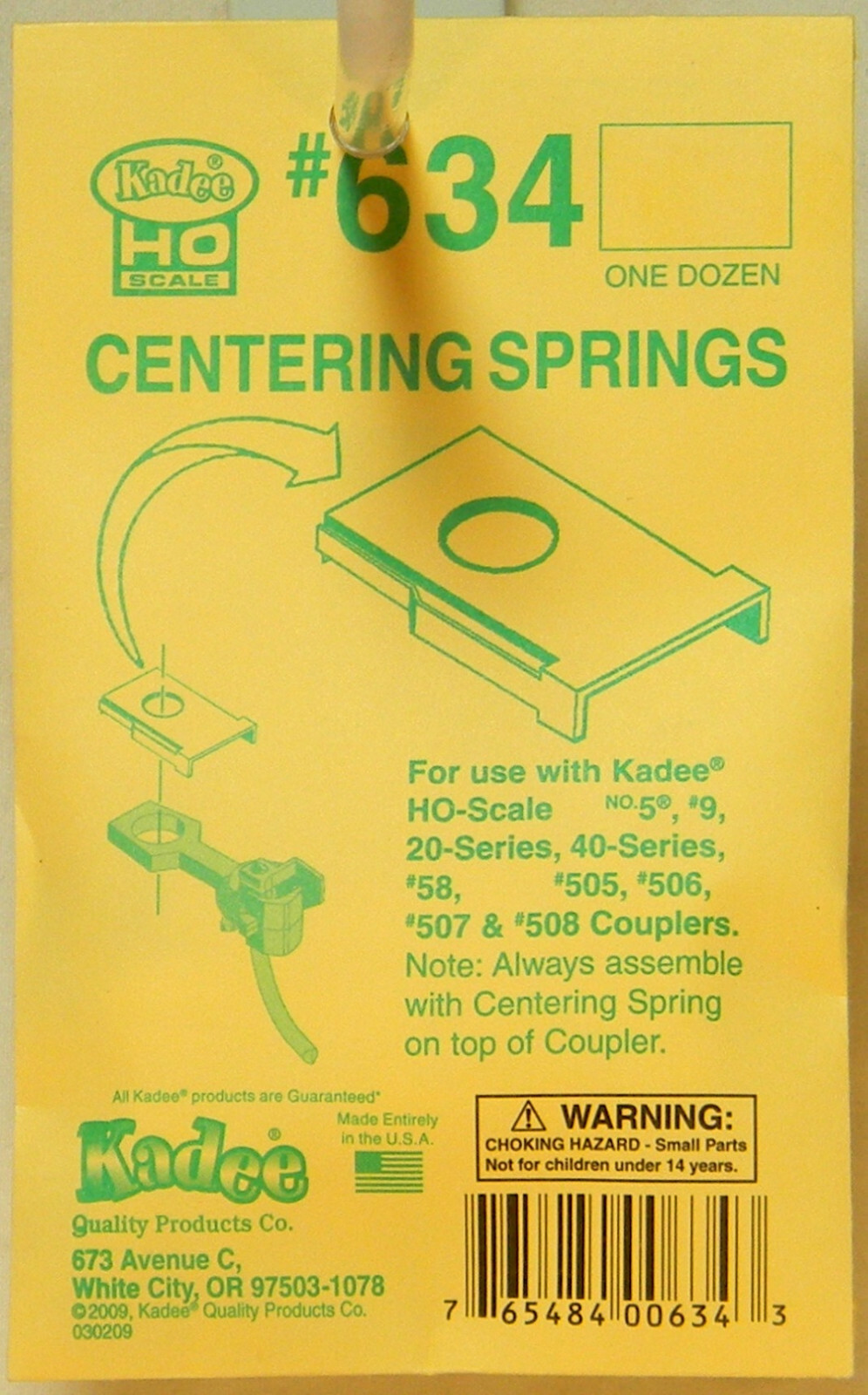 NEW HO Kadee 634 Coupler Centering Springs 12 Count eBay