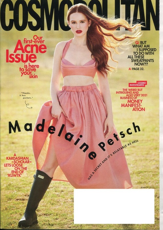 Cosmopolitan Magazine March 2021 - Madelaine Petsch, Keeping Up With Kardashians