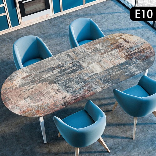 Ovale Tischdecke Ölfest Wasserdicht Elastisch Esszimmer Hof Couchtischdecke. - Bild 14 von 28