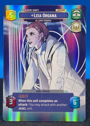 STAR WARS UNLIMITED Leia Organa - Alliance General Showcase SOR #260 SPARK - Picture 2 of 2