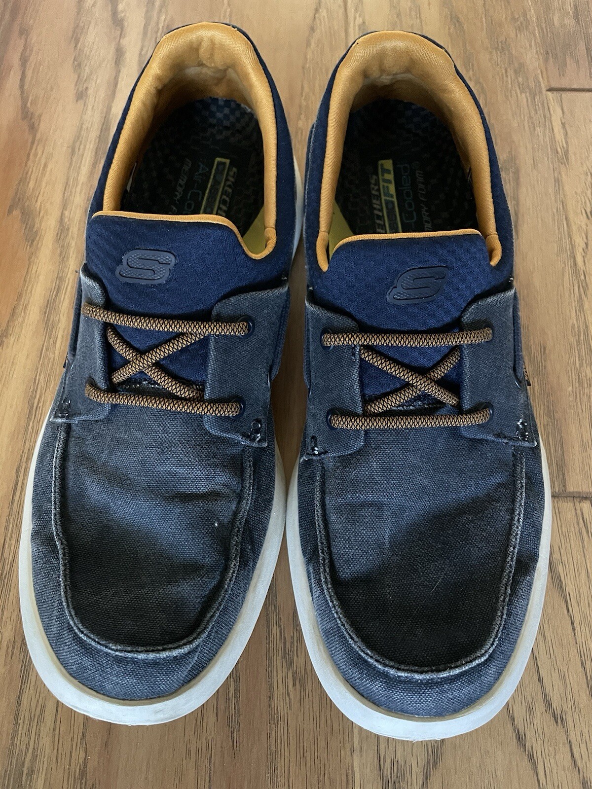 Skechers Men's Bellinger-Garmo Oxford Shoe Navy Size Med