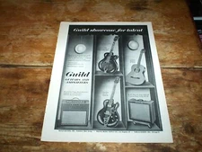 GUILD GUITARS and AMPS ( STARFIRE / REVERB ) 1960s Vintage magazine PROMO Ad NM-