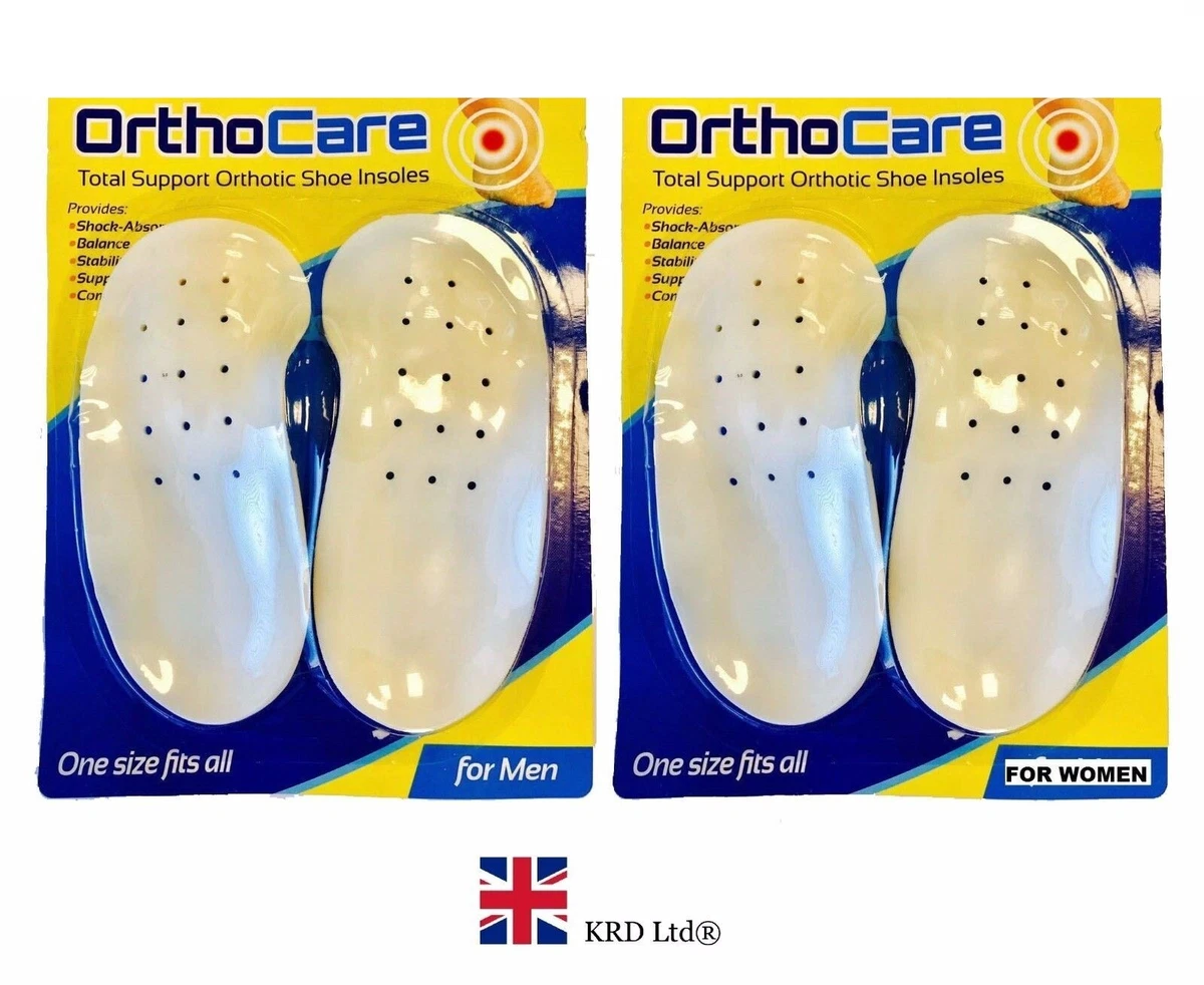 ORTHOTIC SHOE INSOLES Arch Support Heel Cushion Plantar Fasciitis Orthopedic UK
