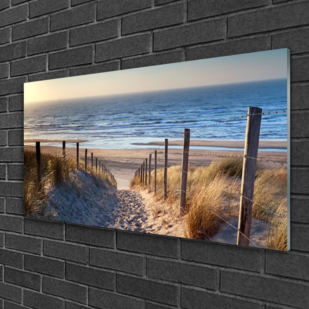 Tableau sur verre acrylique 100x50 cm motif de paysage maritime