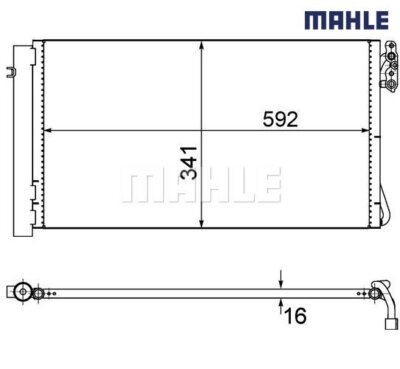 Condenser, air conditioning BEHR MAHLE AC414001S for BMW 3 Series X1