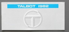 Prospekt Talbot und Matra Modelle 1982