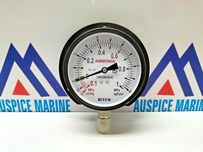 Hisco CL.1.5 Ammonia Compound Gauge 0.1-1 Mpa Bottom Mount