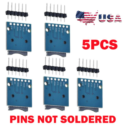 5X TF Micro SD Card Module Not Soldered Mini Memory Modules For Arduino