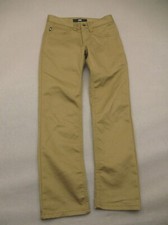 VANS Size 23x25 Boys Beige Cotton Blend Stretch Zip Fly Pockets Chino Pants 197