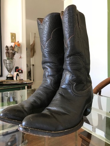 Cool Vintage Western exótica Cuero Clásico Puntera en Punta Unisex Botas De  Vaquero | eBay