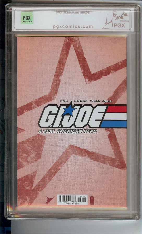 G.I. Joe A  Real American Hero  #306  PGX 9.8 SS  " Signed Larry Hama" - Image 2 of 2