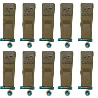 10 PK 1U3202 1U-3202 Bucket Teeth,Pin 8E6208 Retainer Fits J200 Bucket Tooth