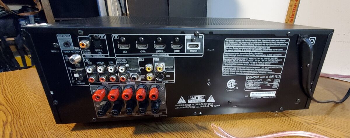 Denon AVR-1612-K セットアップマイク付き DENON AVR-1612 with remote control and microphone for sound