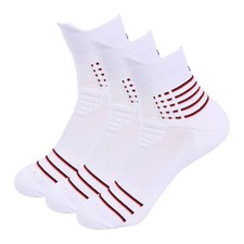 3 Pairs Mens Ankle Quarter Crew Athletic Cotton Jogging Sport Hiking Work Socks