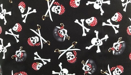 Black Skulls server waitress waist Half apron 3 pockets restaurant - Picture 2 of 3