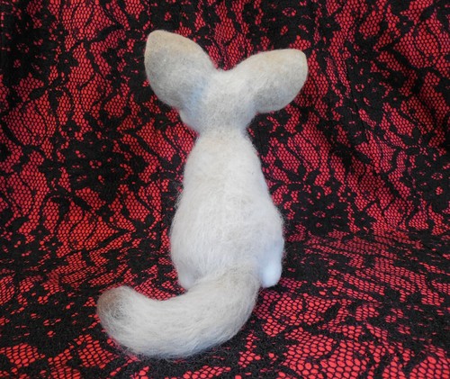 Felting Fennec Fox Forest animals Handmade Soft Toy Merino Wool Crochet Baske - Picture 9 of 9