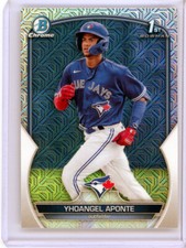 * YHOANGEL APONTE * 2023 1ST BOWMAN CHROME MOJO REFRACTOR RC # 110