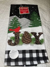 Christmas Dual Purpose Kitchen Towel Kay Dee Cardinal Pattern Kitchen Joy Towel