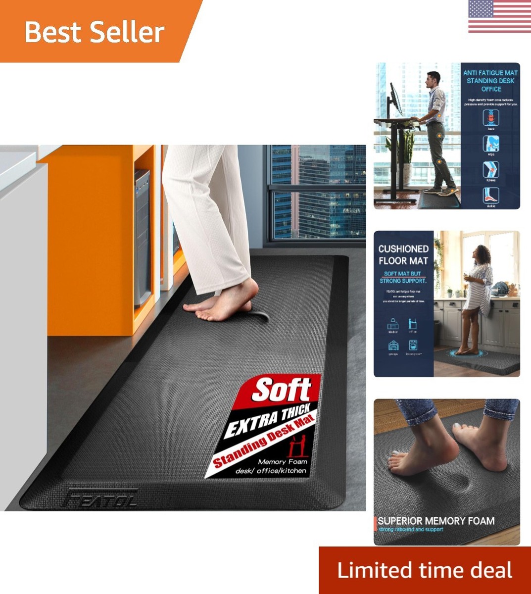 High Quality Anti Fatigue Mat Waterproof Durable Comfort Pad