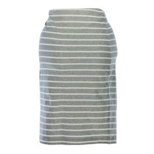 UNIQLO Skirt Stretch Bodycon Jersey Grey White Striped Cotton Straight Size S