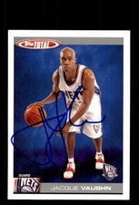 Signed Basketball Card Auto Jacque Vaughn 2004-05 Topps Total #275 Nets