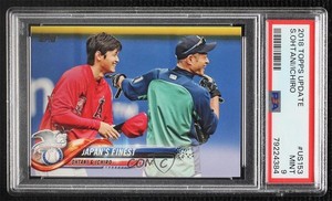 2018 Topps Update Shohei Ohtani Ichiro Suzuki #US153 PSA 9 MINT Rookie RC HOF
