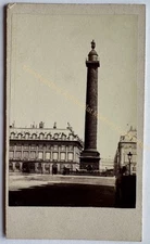 orig CDV France Paris Colonne Vendôme vintage album print tirage album 1860