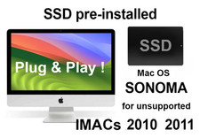 SSD 240go pre-installed Mac OS SONOMA -  IMAC 2010 et 2011 - 21,5"  27"