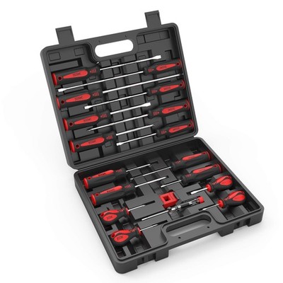 XOOL 18PCS Magnetic Screwdriver Set Phillips Slotted Repair Tool Kit Case