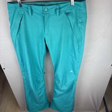 Burton Society Snow Pants Womens Medium Thermolite Lined Teal Snowboarding