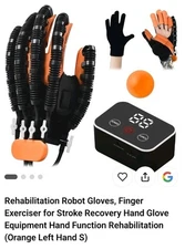 Recovery Hand Therapy Glove, Robot Rehab Finger Exerciser, S , Left Hand