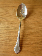 Oneida Stainless Flatware Slotted Serving Spoon 