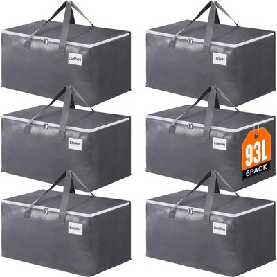 BlissTotes Large Moving Boxes and with Zippers & Handles Moving Supplies with li