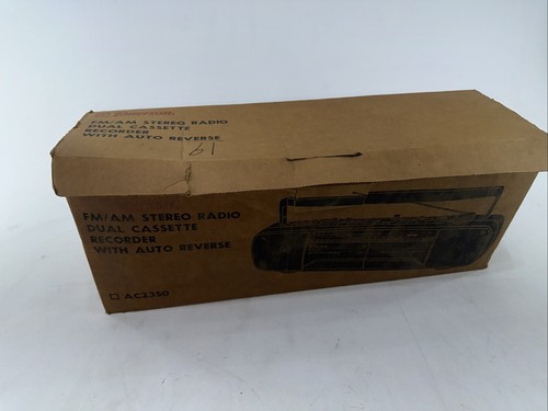 VTG Emerson AC2350 AM/FM Stereo Radio Dual Cassette Recorder Auto Reverse Retro - Picture 9 of 16