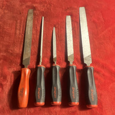 Snap-on 5-piece Hand File Set Second Cut Double-cut Redblack