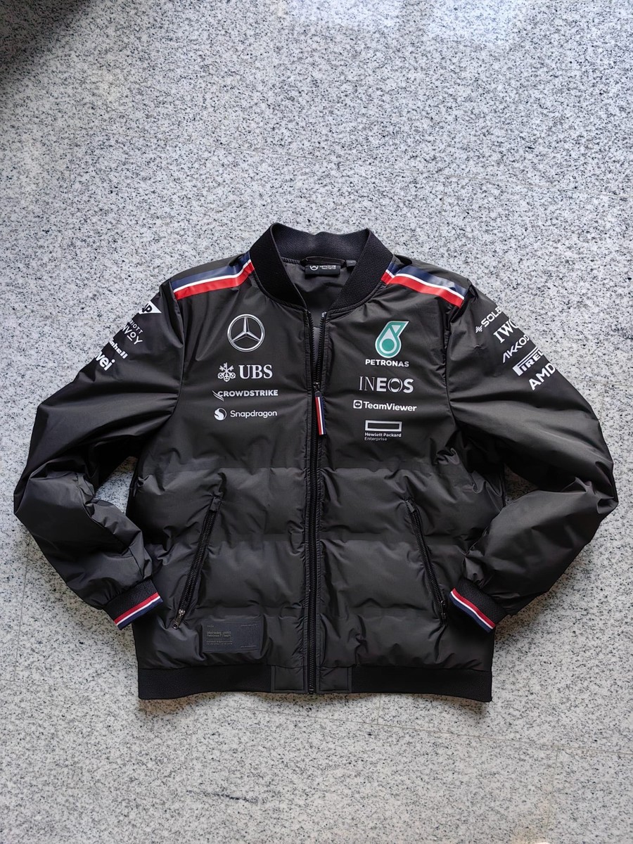 MERCEDES F1 x TOMMY HILFIGER Mens L large Size Bomber Jacket c2024