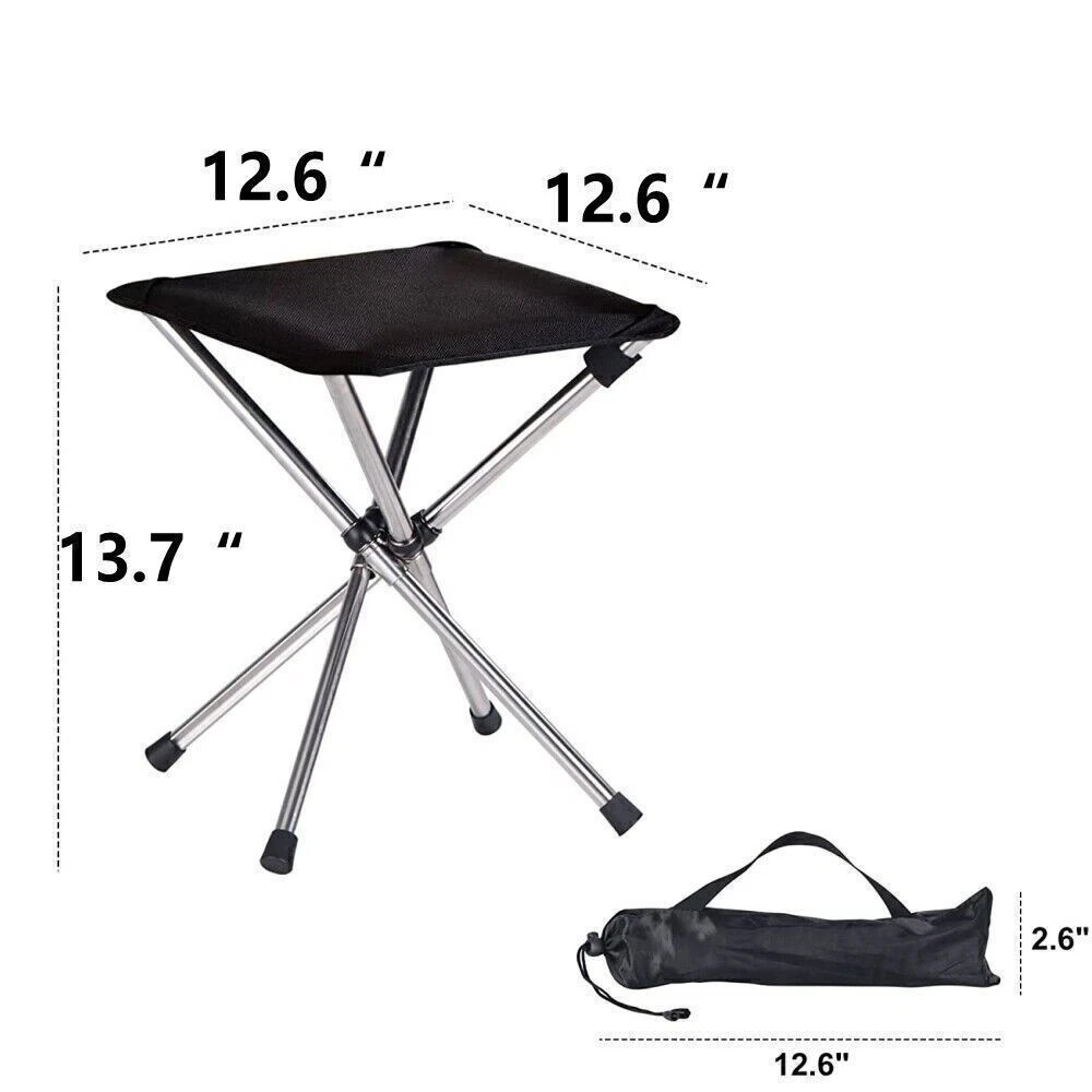 Folding Stool Portable Telescopic Chair Seat Camping Retractable Outdoor Fishing