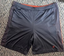FILA SPORTS Gray Orange ATHLETIC MOISTURE WICKING SHORTS L 14/16  FLAW   