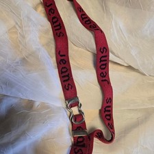 Vintage Sugar Jeans Red Black Webbed Canvas Belt Y2K Streetwear Logo Buckle